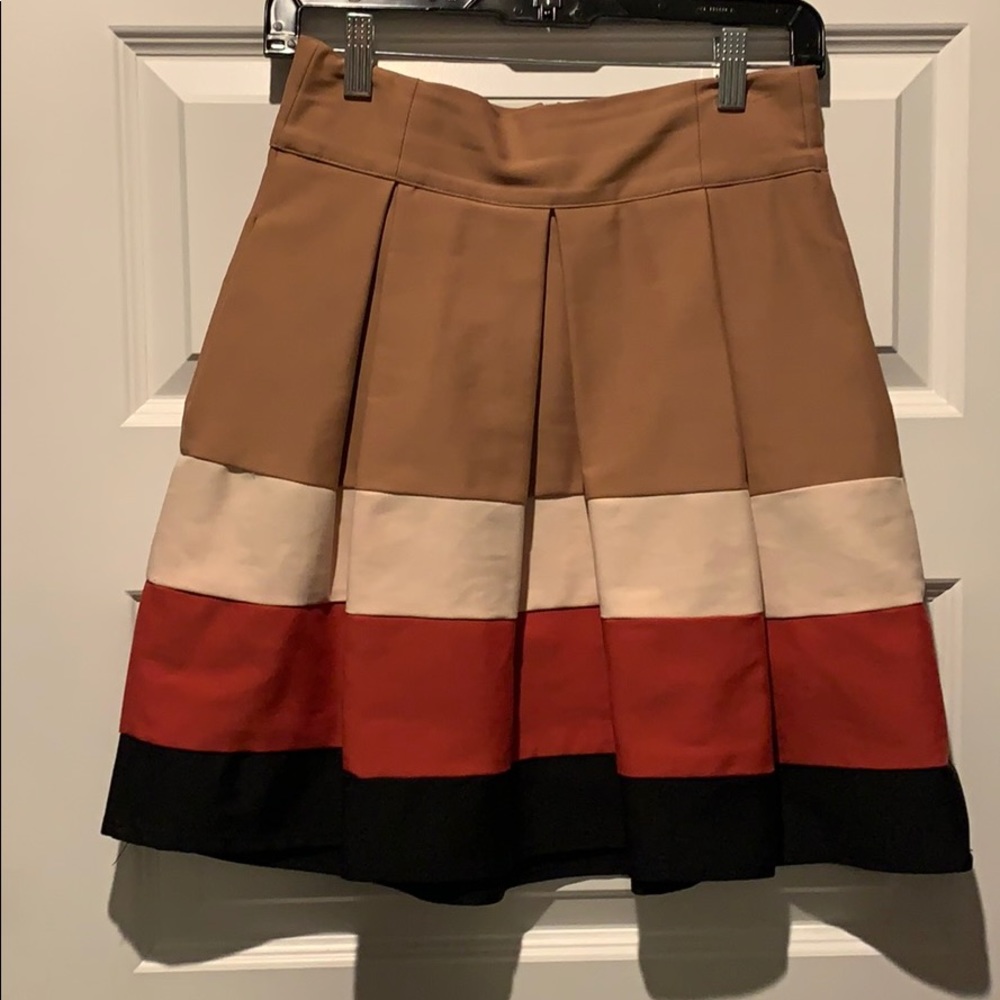 Zara A-line striped skirt